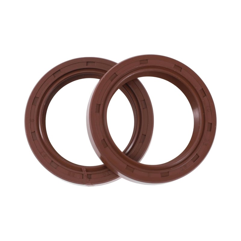 HEROFFIX Universal Oil Seal TC Seal Ring Rotary Shaft Seal 35x47x8mm High Pressure FKM Rubber Brown 2 Pcs - Image 1